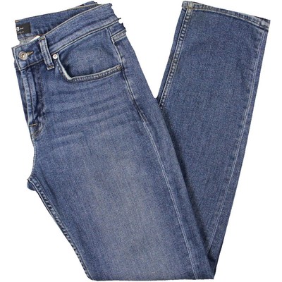 7 For All Mankind Женские синие джинсы средней посадки из денима с прямыми штанинами 31 BHFO 6320