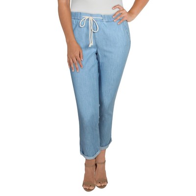 

NYDJ Женские синие прямые брюки с манжетами на шнурке Loungewear  BHFO 2998, Синий, BHFO