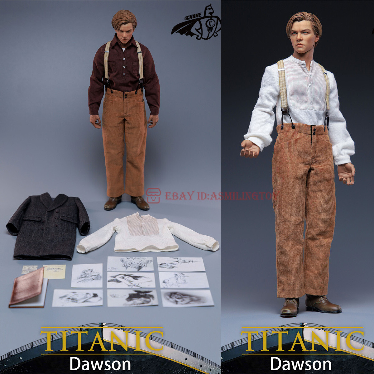 1/6 CHONG Leonardo Titanic Jack Dawson 12''inch Male Action 1/6 CHONG Leonardo Titanic Jack Dawson 12''inch Male Action
