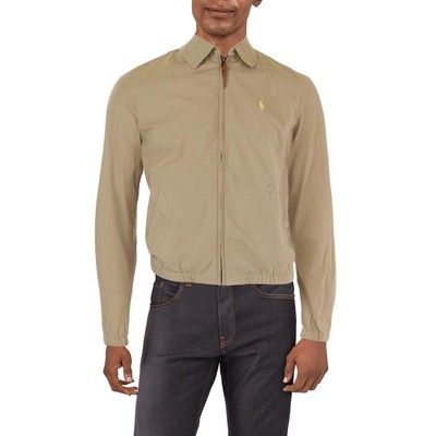 Polo Ralph Lauren Mens Beige Cotton Logo Windbreaker Jacket XS BHFO 1842