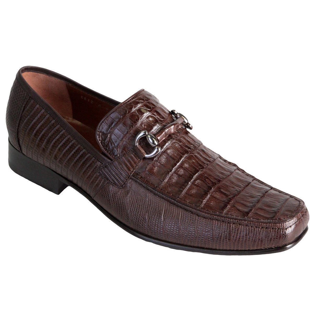 Pre-owned Los Altos Boots Los Altos Genuine Brown Crocodile Lizard Loafer Dress Shoe (d) Width