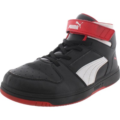 

Кроссовки Puma Boys Rebound Layup SL V PS, черные, 3,5, средний (D) для малышей 4301, Black/red/white