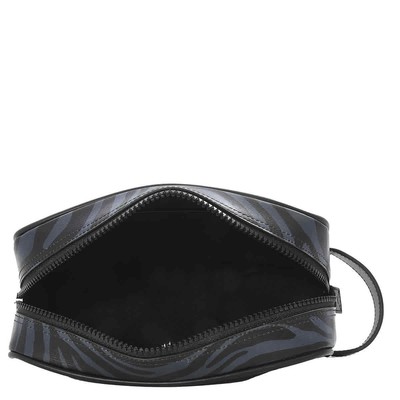 Pre-owned Bally Valery Zebra Printed Washbag Mln00o Vt436 I528p In Multi