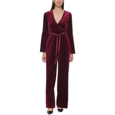 

Женский красный бархатный комбинезон с кисточками Calvin Klein  BHFO 2847, Rosewood