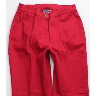 Diane Gilman DG2 Womens 6 Cotton Pocket Flat Front Slacks Pants Boot Cut Red