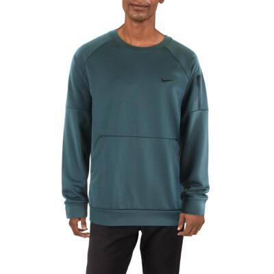 Мужская зеленая однотонная флисовая толстовка Nike Athletic S BHFO 7159