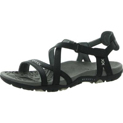 Merrell Womens Sandspur Rose Black Footbed Sandals 10 Medium (B,M) BHFO 5560