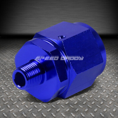 10-ВНУТРЕННИЙ РАСТРУБ НА 1/8 NPT НАРУЖНЫЙ СИНИЙ АЛЮМИНИЕВЫЙ РЕДУКТОР С B-ОБРАЗНОЙ ГАЙКОЙ, ПОВОРОТНЫЙ ФИТИНГ