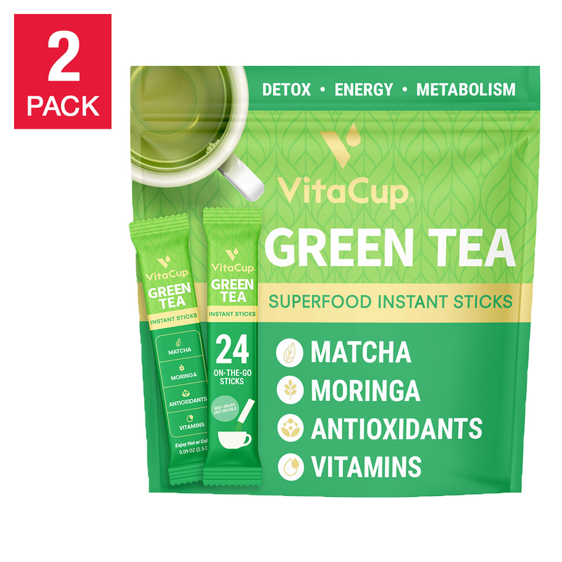 Instant Packets W/ Matcha, Enhance Energy & Detox, 2-pack (48 Ct. Tota