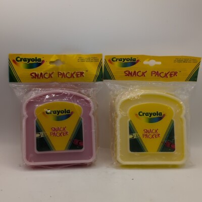 Lot Of Crayola Snack Packer Sandwich Containers Red & Yellow New & Sealed