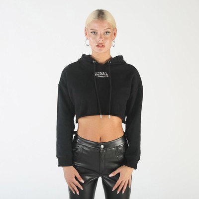 Женское укороченное худи Von Dutch Originals Wmns Munja черный