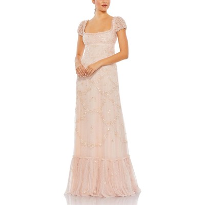 Женское вечернее платье Mac Duggal, украшенное розеткой, BHFO 7654