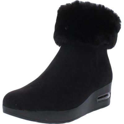 

DKNY Женские ботильоны Abri из искусственной замши черного цвета на танкетке 6, средние (B,M) BHFO 5546, Черный