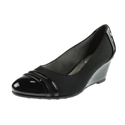 

LifeStride Женские черные лакированные туфли на танкетке Juliana, ширина 9 (C, D, W) BHFO 6034, Black/micron, Juliana