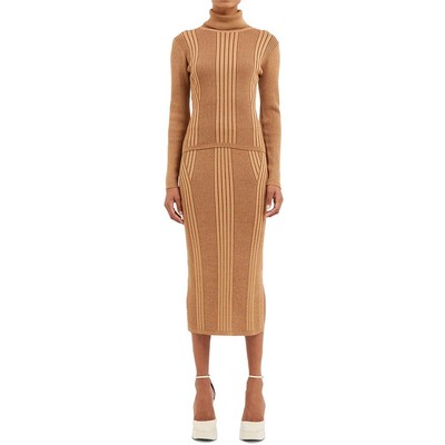 Длинная юбка-карандаш French Connection Womens Mari коричневого цвета с разрезом по бокам XS BHFO 5536