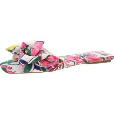 On 34th Womens Jazminnf Floral Slip On Flat Slide Sandals Shoes BHFO 2118