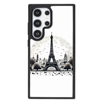 Tower silhouetted Eiffel For Samsung S21 S22 S23 S24 Plus Ultra Hard