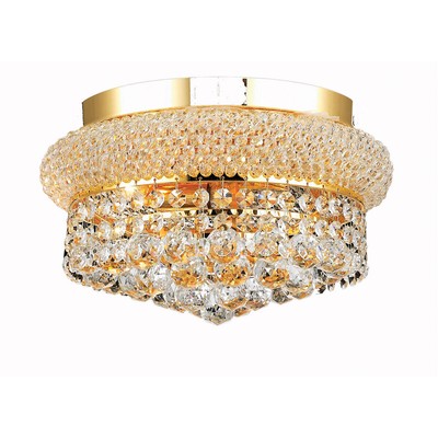 Elegant Lighting V1800F12G/RC Primo Flush Mount Gold