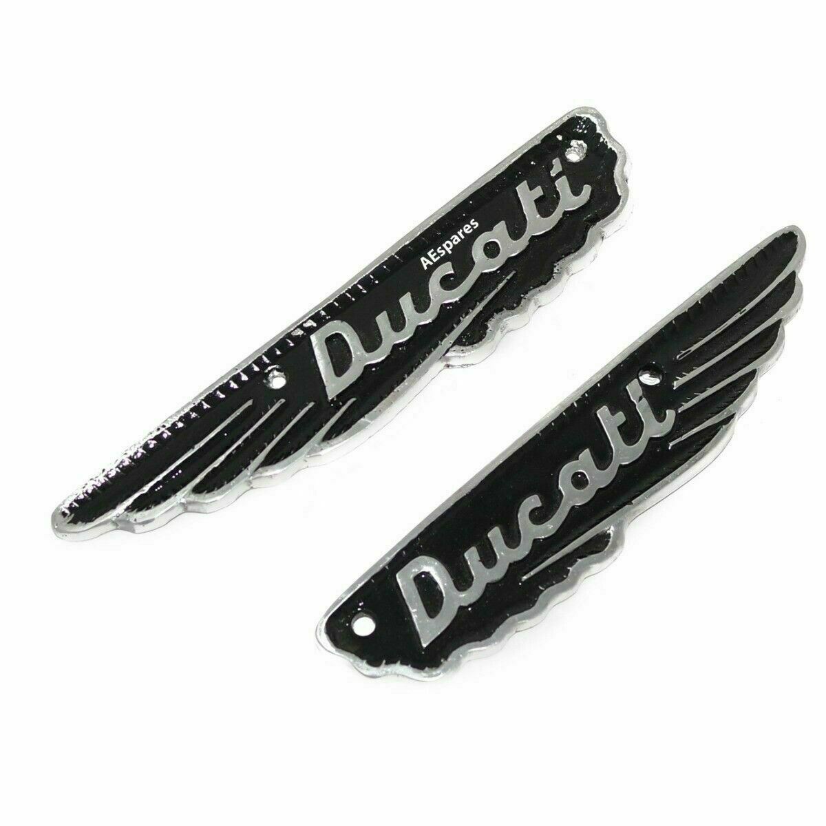 For Ducati Scrambler Petrol Gas Fuel Tank Badge Motiv Emblem Set Alloy BLACK 