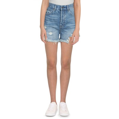 

Джинсовые обрезанные шорты Hidden Jeans Womens Mom с потертым жевательным краем BHFO 9546, Medium blue, Mom