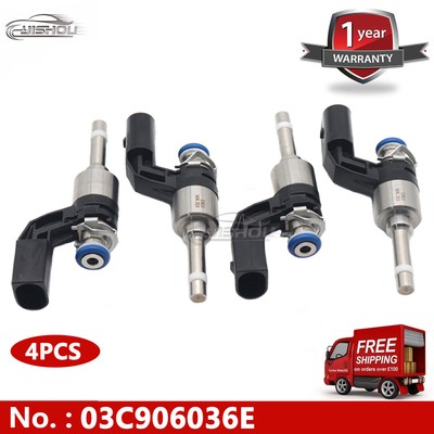 4PCS 03C906036E For Volkswagen Polo Passat Beetle Golf Sharan Audi Fuel Injector