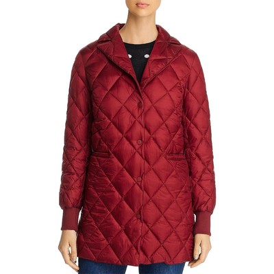 Водоотталкивающее стеганое пальто Dawn Levy Womens Jess Red, верхняя одежда BHFO 7900, Berry red