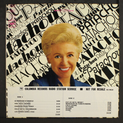 洋楽 PACHUCO US ORG LP PATACHOU: patachou sings COLUMBIA 12