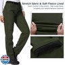 Jessie Kidden Women's Waterproof Pants Hiking Ski Snow Fish Fleece Lined Insulated Outdoor Golf Travel Pant (801F Army green 16)