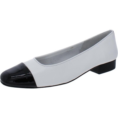 VANELi Womens Frankie B/W Leather Dressy Pumps Heels 5 Wide (C,D,W) BHFO 8829