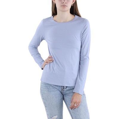 Женский синий пуловер с длинными рукавами из органического хлопка Eileen Fisher XXS BHFO 6495