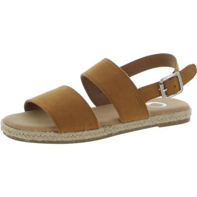 Journee Collection Womens Tan Slingback Sandals Shoes 6 Medium (B,M) BHFO 4505