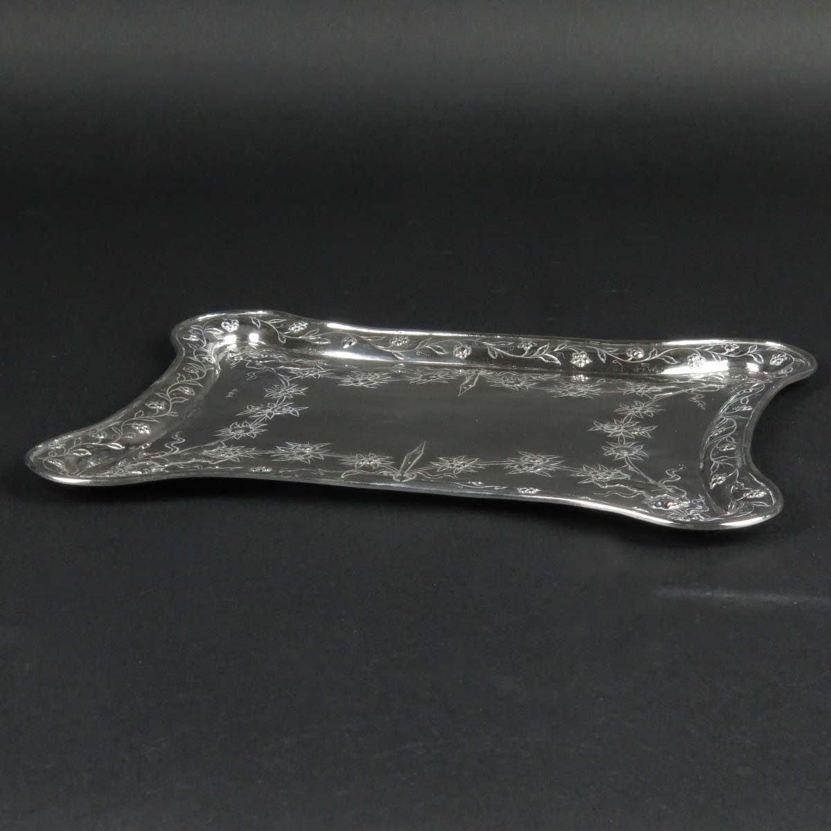 800 solid silver dressing table tray vanity German antique vtg