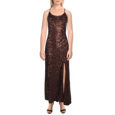 

NW Nightway Womens Brown Slouchy Maxi Evening Dress Gown Petites  BHFO 4661, Коричневый