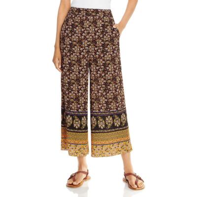 

Kobi Halperin Женские широкие летние укороченные брюки с цветочным принтом Eloise BHFO 1324, Black multi, Eloise