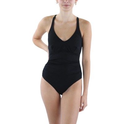 Женский купальник Seafolly Maillot на бретелях, черный, цельный купальник на косточках, 6 BHFO 4687