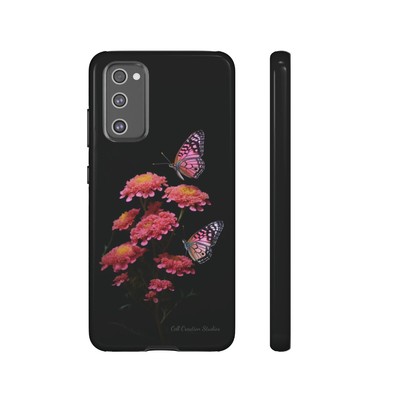 ''Achillea Desert Eve Deep Rose & Butterfly'' Phone Case -Tough Cases