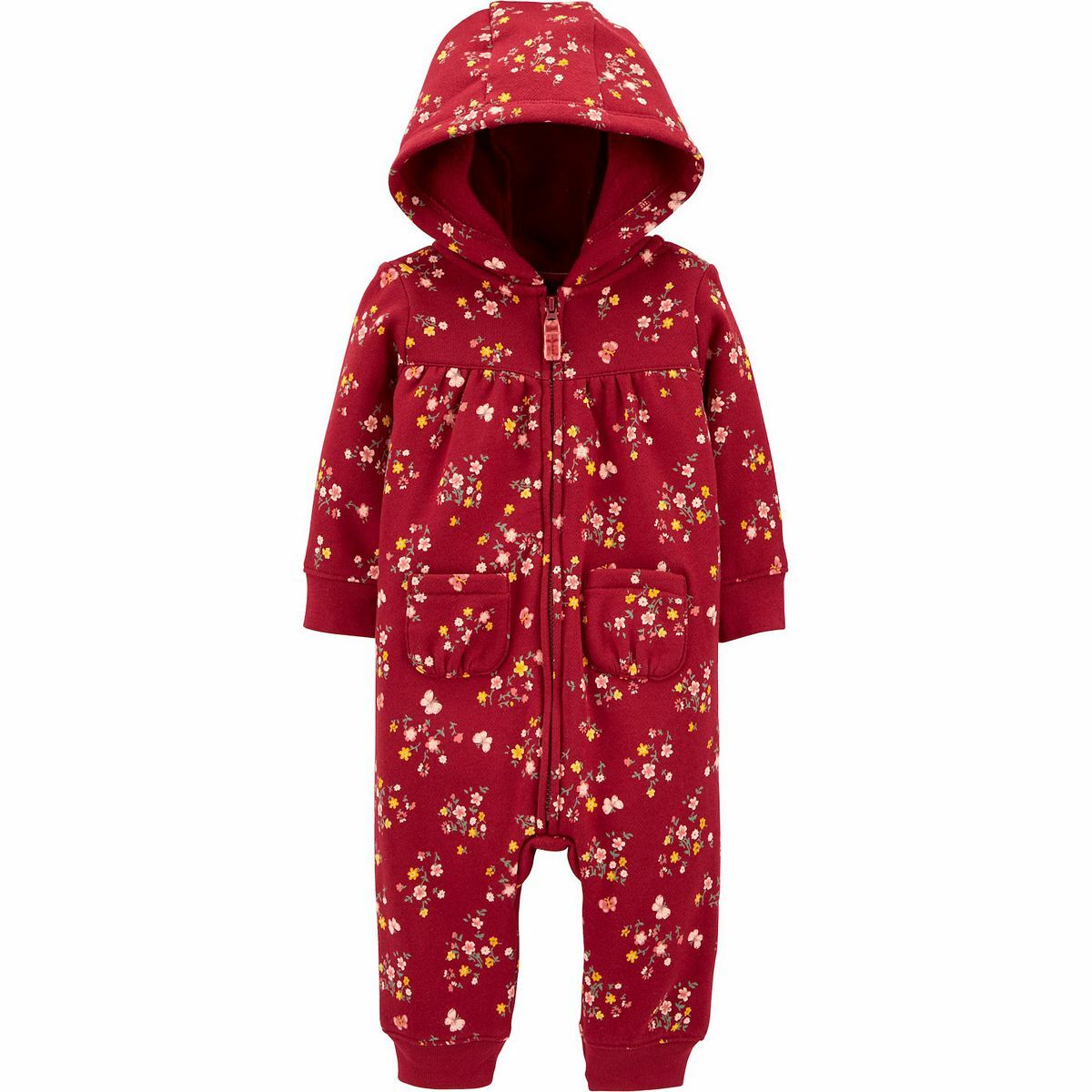 

КОМБИНЕЗОН CARTERS BABY GIRL, 1 ШТ., КОМБИНЕЗОН С КАПЮШОНОМ, 1 ШТ., КОМБИНЕЗОН, 9 М, НАряд, Burgundy;multicolor