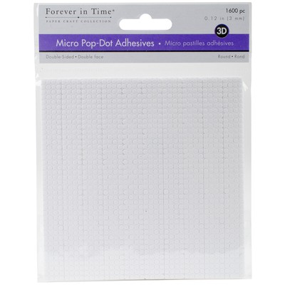 Multicraft Imports MultiCraft 3D Pop Dots Dual-Adhesive Micro Foam Adhesives-Whi