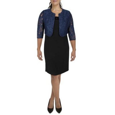 

Alex Evenings Womens Navy Lace Blazer Jacket Plus  BHFO 6692