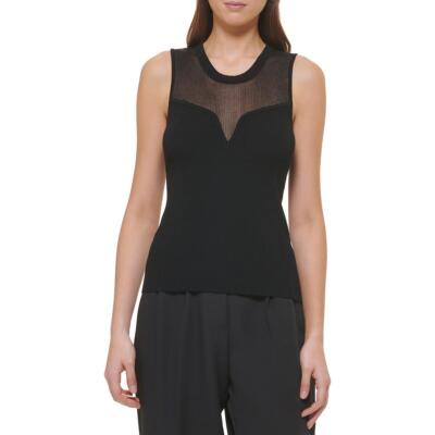 DKNY Женский трикотажный топ в рубчик, блузка-рубашка BHFO 3823