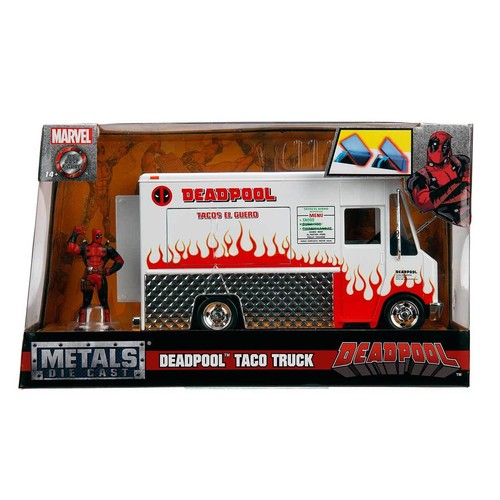 DEADPOOL TACO TRUCK ミニカー　ホットウィール Amazon.com: Hot Wheels Deadpool Food Truck, 1:64 Scale