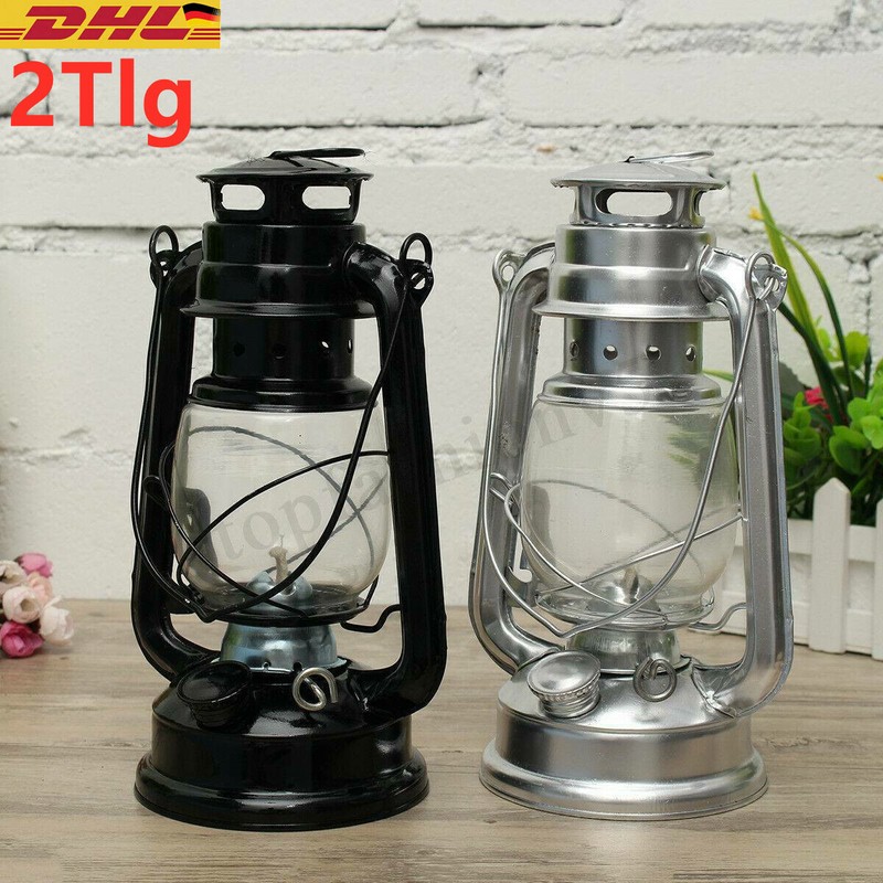 2XPetroleumlampe Feuerhand baby special 276 Sturmlaterne Camping Outdoor Laterne
