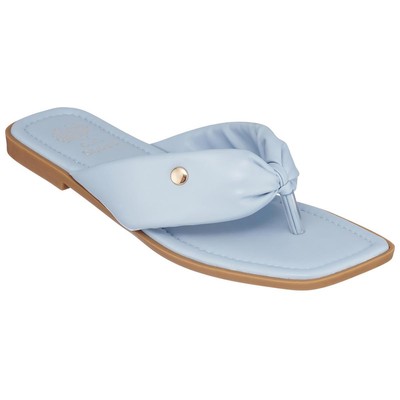 G.C. Shoes Женские шлепанцы из искусственной кожи Reid Blue 10 Medium (B,M) BHFO 5402
