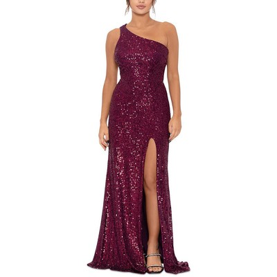 Blondie Nites Womens Purple Sequined Evening Dress Gown Juniors 5 BHFO 2304