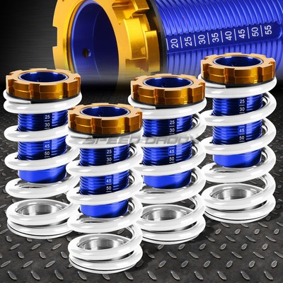 ДЛЯ 88-00 CIVIC, НАПРИМЕР, EK/DC, ОПУСКАЮЩАЯСЯ ПОДВЕСКА С СИНЕЙ ШКАЛОЙ, КОЙЛОВЕР, БЕЛАЯ ПРУЖИНА