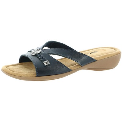 Женские босоножки Minnetonka Siesta Navy Slide, размер 12, средний (B,M), BHFO 6344