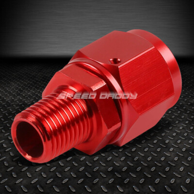 8-ВНУТРЕННИЙ РАСТРУБ НА 1/4 NPT НАРУЖНЫЙ КРАСНЫЙ АЛЮМИНИЕВЫЙ РЕДУКТОР С B-ОБРАЗНОЙ ГАЙКОЙ, ПОВОРОТНЫЙ ФИТИНГ