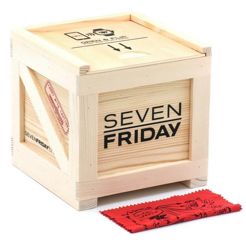 Pre-owned Sevenfriday Men's Watch V-series Automatic Brown Semi-matte Leather Strap V2-01