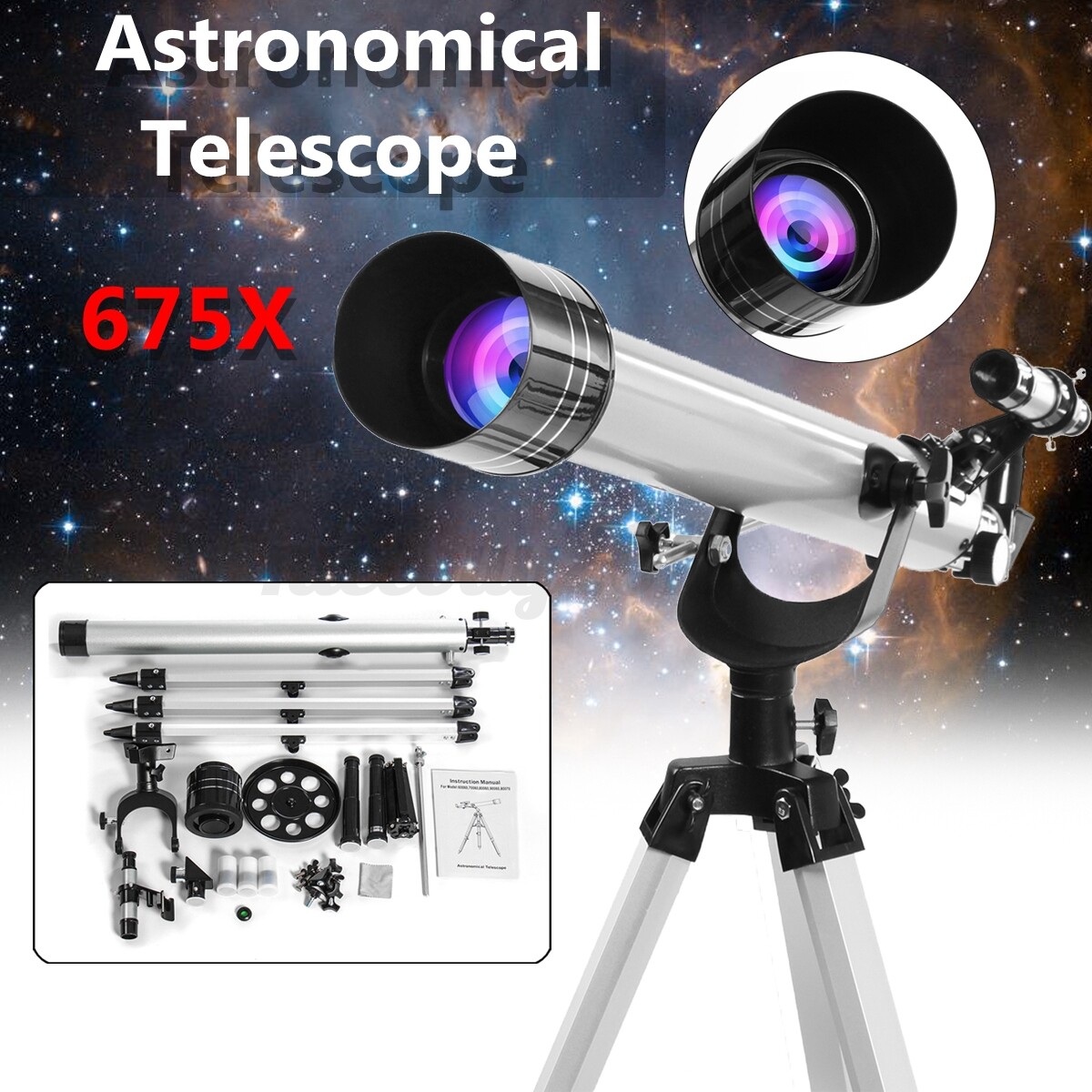 PROFESSIONAL ASTRONOMICAL HD TELESCOPE NIGHT VISION WITH STAR MOON