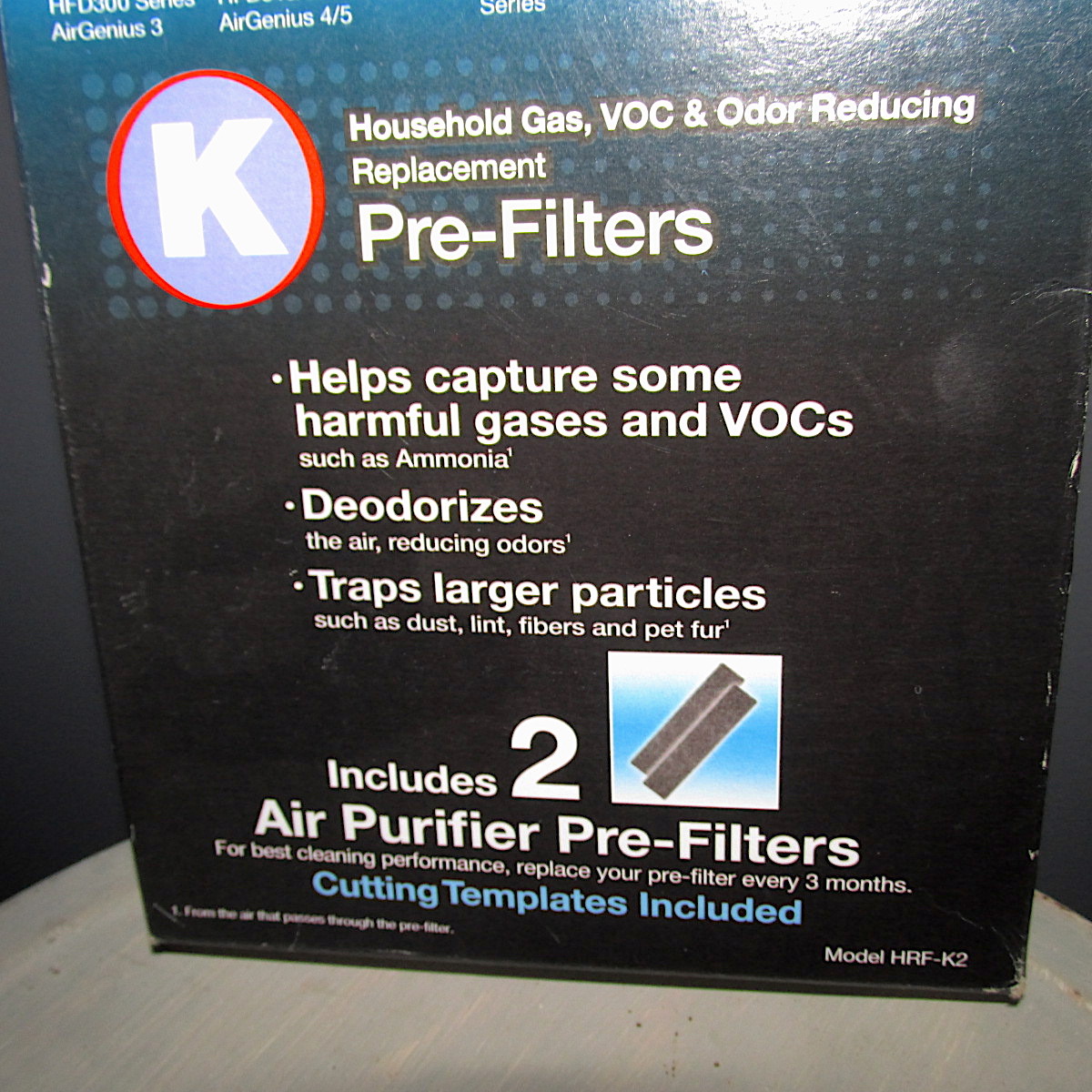 Honeywell HRF-K2 Air Purifier Pre-Filter Set Of 2 Gas VOC Odor Reducing Filters